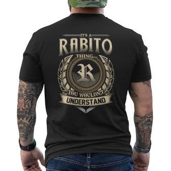 It's A Rabito Thing You Wouldn't Understand Name Vintage Men's T-shirt Back Print - Thegiftio UK