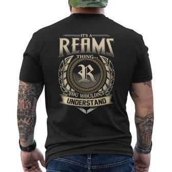 It's A Reams Thing You Wouldn't Understand Name Vintage Men's T-shirt Back Print - Thegiftio UK