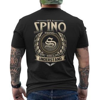 It's A Spino Thing You Wouldn't Understand Name Vintage Men's T-shirt Back Print - Thegiftio UK