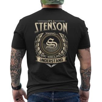 It's A Stenson Thing You Wouldn't Understand Name Vintage Men's T-shirt Back Print - Thegiftio UK