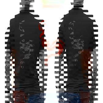 Japanese Dragon Red Serpent Tshirt Graphic Snake Art Men's Back Print T-Shirt - Monsterry