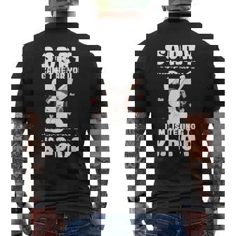 K-Pop Can't Hear You I'm Listening K-Pop Cute Bunny Graphic Men's T-shirt Back Print - Seseable