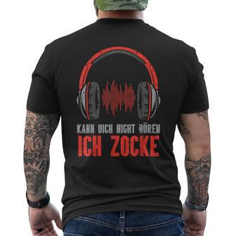 Kann Dich Nicht Hören Ich Zocke Gamer Gamer Gamer Boys' T-Shirt mit Rückendruck - Geschenkecke