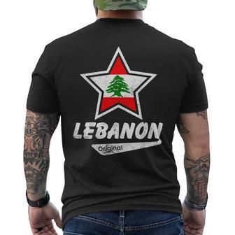 Lebanon Original Proud Lebanese Flag Lebanon T-Shirt mit Rückendruck - Geschenkecke