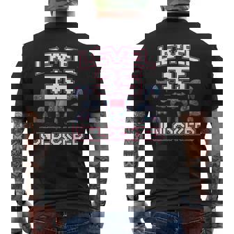 Level 35 Unlocked Gaming Addict 35th Birthday Viedo Gamer Men's Back Print T-Shirt - Monsterry
