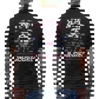 Level 45 Unlocked Gaming Addict 45th Birthday Viedo Gamer Men's Back Print T-Shirt - Monsterry