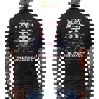 Level 55 Unlocked Gaming Addict 55th Birthday Viedo Gamer Men's Back Print T-Shirt - Monsterry