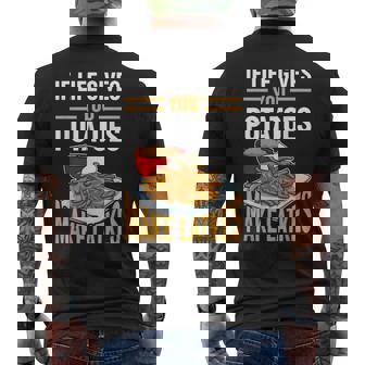 If Life Gives You Potatoes Make Latkes Hanukkah Jewish Men's T-shirt Back Print | Mazezy