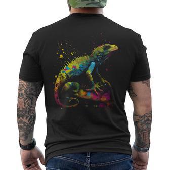 Lizard Lizard Colourful Colour Animal Favourite Animal Fan T-Shirt mit Rückendruck - Geschenkecke