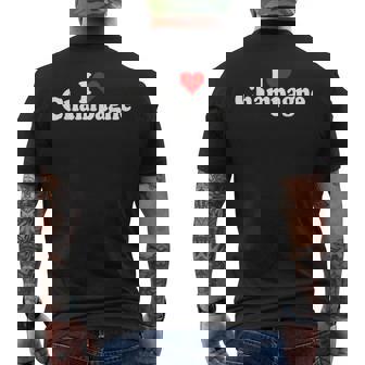 I LOVE HEART CHAMPAGNE FRANCE FRENCH SPARKLING WINE Men's Back Print T-Shirt - Monsterry