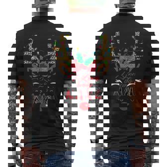 I Love Being Nana Tee Reindeer Christmas Grandma Xmas Men's Back Print T-Shirt - Monsterry