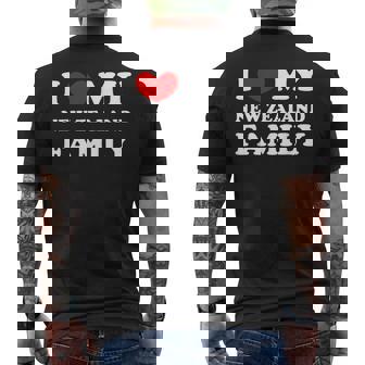 I Love My New Zealand Family Famiglia Neozelandese T-shirt da uomo con stampa posteriore - Novitaregali