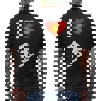 I Love Snowboarding Ski Slopes Snowboard Snowboarder Skiing Tank Top Men's Back Print T-Shirt - Monsterry