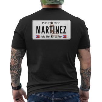 Martinez Last Name Puerto Rico License Plate T-Shirt mit Rückendruck - Geschenkecke