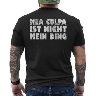 Mea Culpa Ist Nicht Mein Ding Schröder Satire Ex Chancellor S T-Shirt mit Rückendruck - Geschenkecke