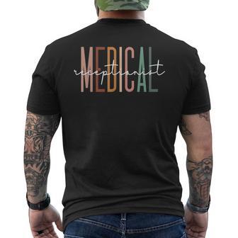 Medical Receptionist Medical Secretary Appreciation Men's Back Print T-Shirt - Monsterry