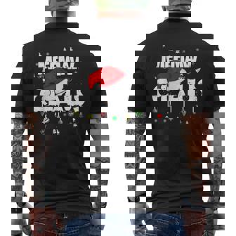 Meemaw Claus Santa Christmas Pajama Matching Family Men's Back Print T-Shirt - Monsterry
