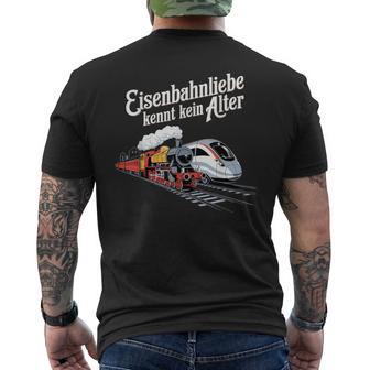 Model Railway Saying Eisenbahn Liebe Damplok Modellbau T-Shirt mit Rückendruck - Geschenkecke