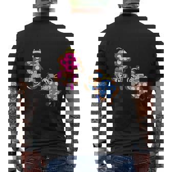 Monkey Christmas Balls Winter Snow Premium Men's Back Print T-Shirt - Monsterry