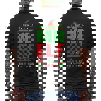 Mr Elf Christmas Family Matching Men's Back Print T-Shirt - Monsterry