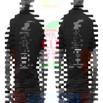 Mr Elf Christmas Family Matching Pajamas Men's Back Print T-Shirt - Monsterry