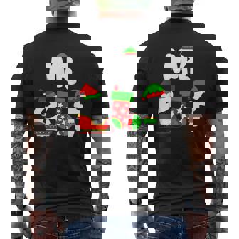 Mr Elf Christmas Matching Family Pajamas Xmas Men's Back Print T-Shirt - Monsterry