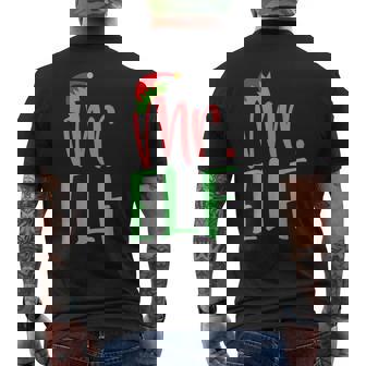 Mr Elf Husband Matching Elf Family Pajama Men's Back Print T-Shirt - Monsterry