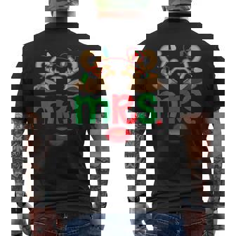 Mrs Reindeer Deer Matching Family Group Christmas Men's Back Print T-Shirt - Monsterry