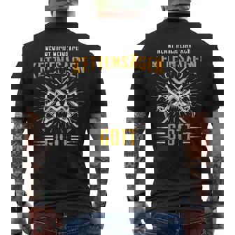 Named Me Chainsaws God Chainsaw Wood Make Forest Tree Men's Back Print T-Shirt - Monsterry