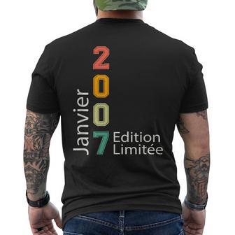 Née Janvier 2007 Édition Limitée Anniversaire Janvier 2007 T-shirt imprimé au dos - Cadeauxyz