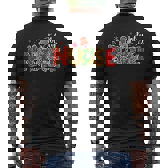 Nurse Jolly Healthcare Christmas Holiday Doodle Winter Vibe Men's Back Print T-Shirt - Monsterry
