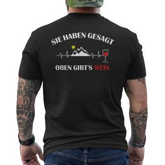 Oben Gibts Wein 'Oben Gibts Wein' T-Shirt mit Rückendruck - Geschenkecke