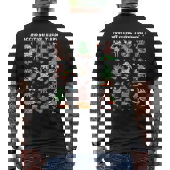 Occupational Therapy Tree Cake Christmas OT Holiday Men's Back Print T-Shirt - Monsterry