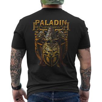 Paladin Nain Chevalier Nain Rpg De Table Pour Gamers Fantastiques T-shirt imprimé au dos - Cadeauxyz