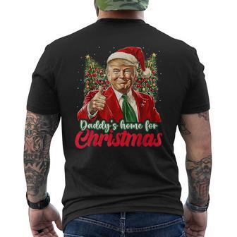 Papa Ist Zu Weihnachten Zu Hause Trump T-Shirt mit Rückendruck - Geschenkecke