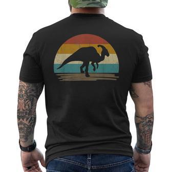 Parasaurolophus Dinosaur Decorative Retrointage T-Shirt mit Rückendruck - Geschenkecke