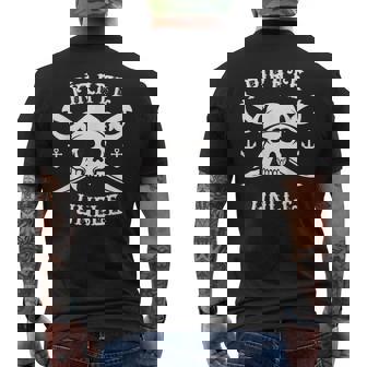 Pirate Uncle Family Halloween Holiday Costume Skull Men's Back Print T-Shirt - Monsterry