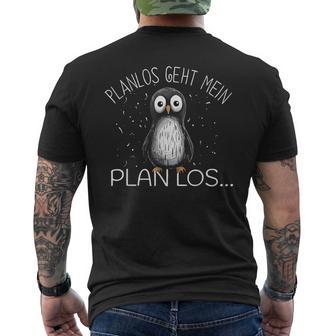 Planlos Geht Mein Plan Los Lustiger T-Shirt mit Rückendruck - Geschenkecke