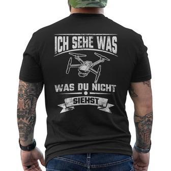 Quadcopter Drohne Ich Sehe Was Was Du Nicht Siehst T-Shirt mit Rückendruck - Geschenkecke