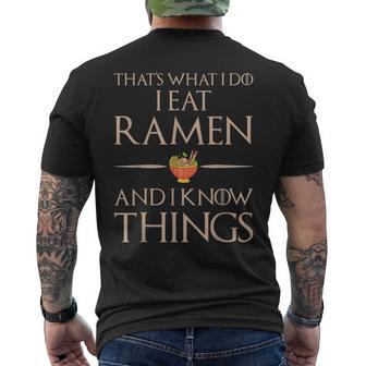 Ramen Das Ist Was Ich Esse Und Weiß Dinge German T-Shirt mit Rückendruck - Geschenkecke