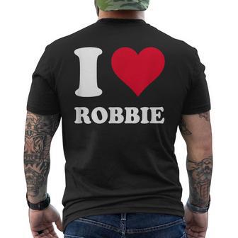 Red Heart I Love Robbie T-Shirt mit Rückendruck - Geschenkecke