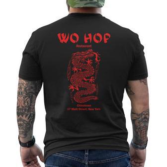 Red Wo Hop Restaurant Chinatown Serpent Dragon Vintage Men's T-shirt Back Print - Thegiftio UK