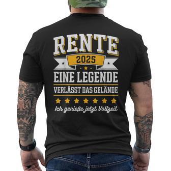 Rente 2025 Rentner 2025 Renteneintritt 2025 T-Shirt mit Rückendruck - Geschenkecke