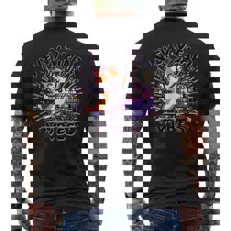 Retro Cat Disco Ball Merry Christmas Happy New Year Vibes Tank Top Men's Back Print T-Shirt - Monsterry