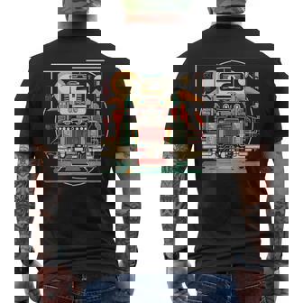 Retro Tech Stack 80s 90s Nostalgia Analog Devices Men's Back Print T-Shirt - Monsterry