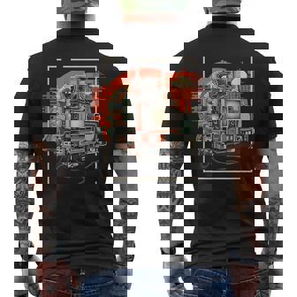 Retro Tech Stack 80s 90s Nostalgia Analog TV Cameras Men's Back Print T-Shirt - Monsterry