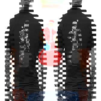 Rock Santa Claus Tattoo Christmas Idea For Bad Men's Back Print T-Shirt - Monsterry