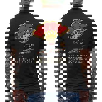 Scholar Fan Student Teacher Ancient Learning Chinese Academy Men's Back Print T-Shirt - Monsterry
