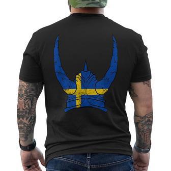 Schweden Wikinger Helm Schwedischer Nordmann Stolz Sköl T-Shirt mit Rückendruck - Geschenkecke