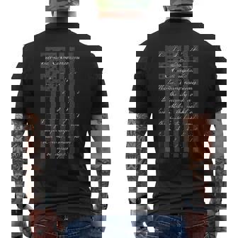 SECOND 2ND AMENDMENT US FLAG CONSTITUTION BILL OF RIGHTS Men's Back Print T-Shirt - Monsterry